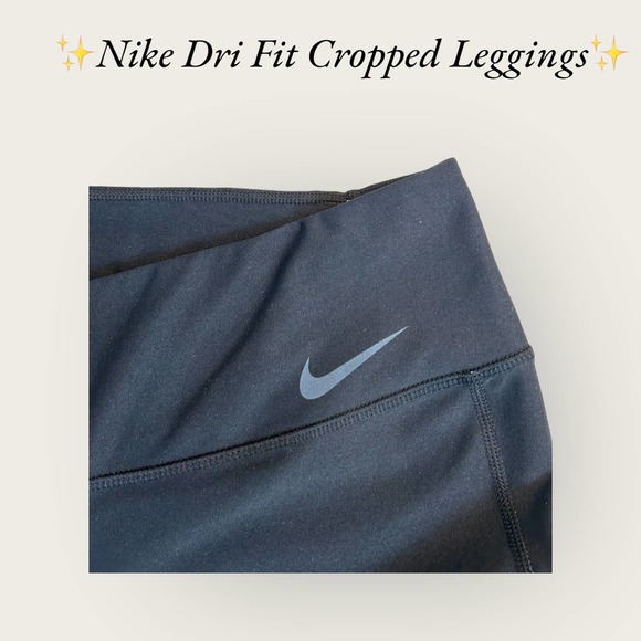 ✨Nike Dri‎ Fit Cropped Leggings in Black. Size Large✨ - Picture 4 of 7